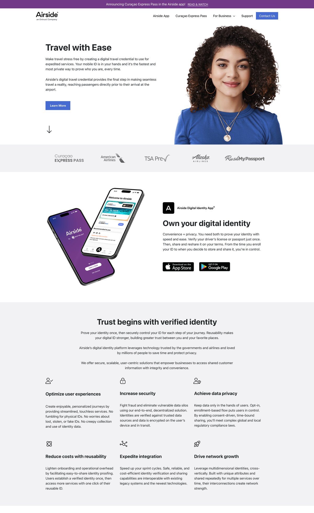 Airside website — after redesign