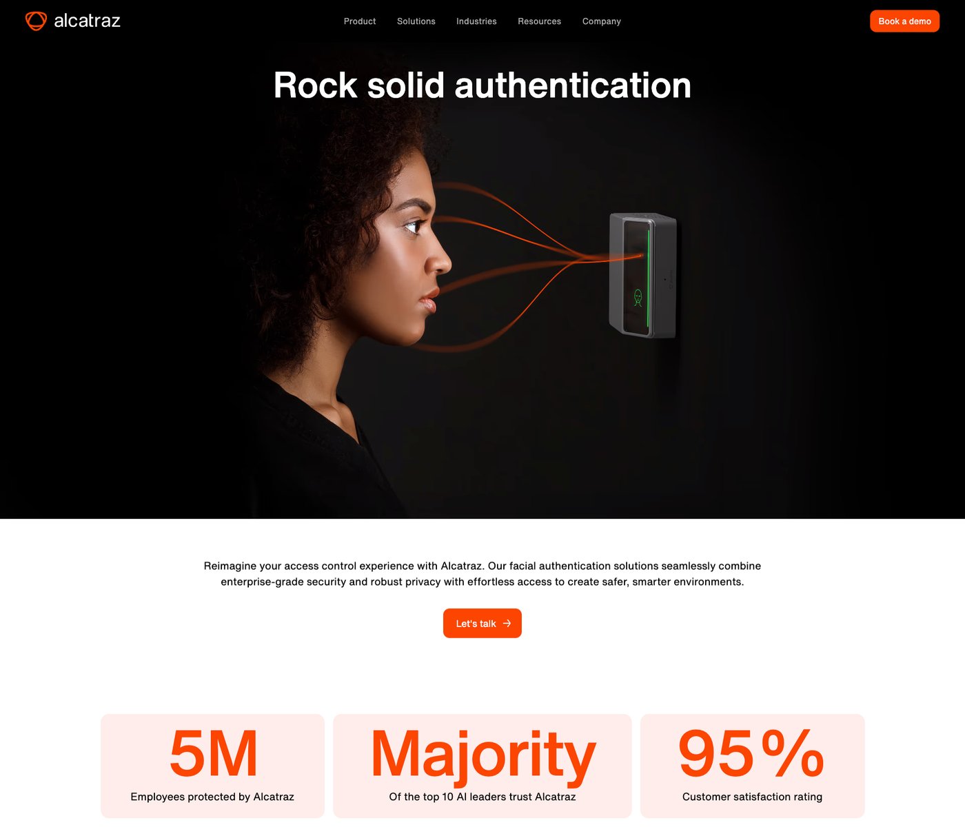Alcatraz website after redesign