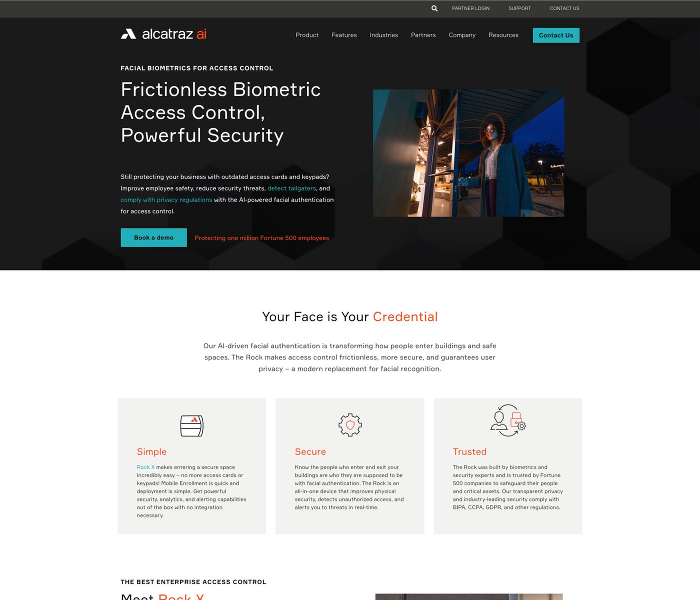 Alcatraz website before redesign