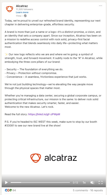 Brand Launch LinkedIn post