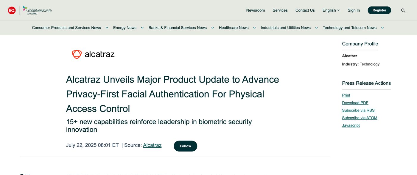 Product update press release