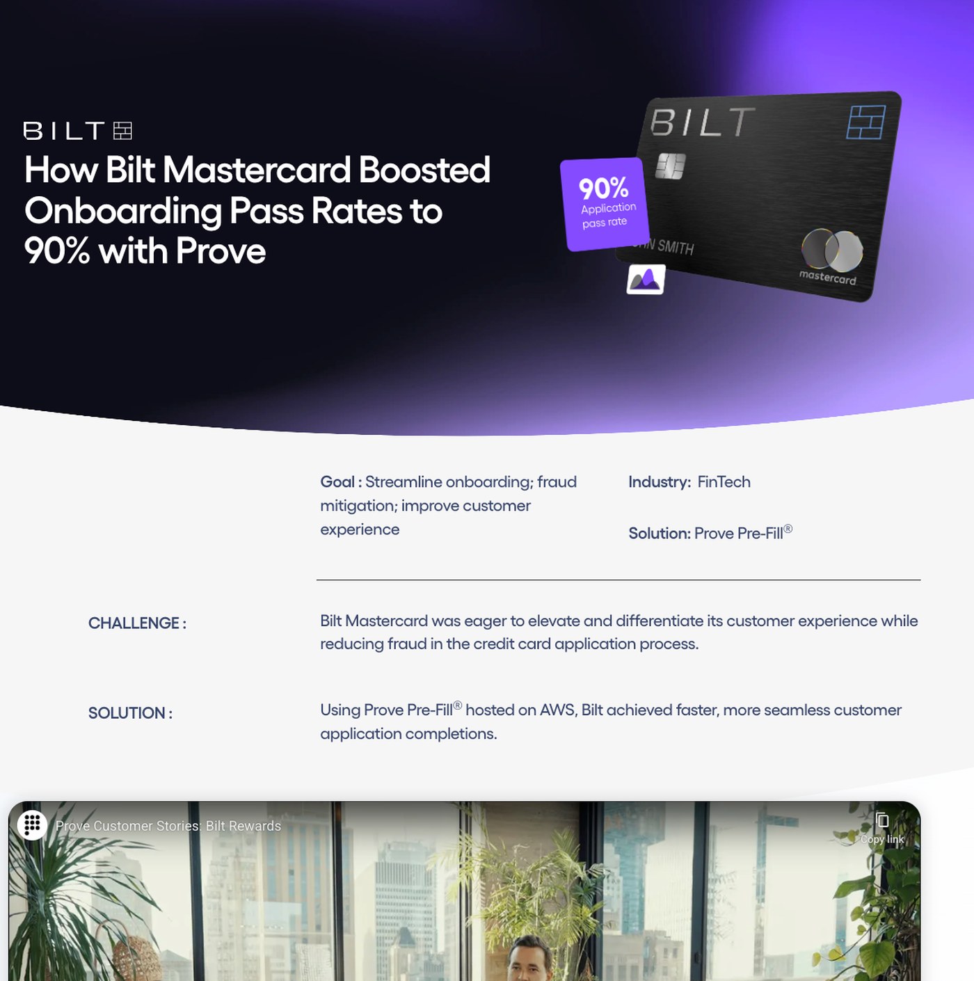Prove Bilt customer story page