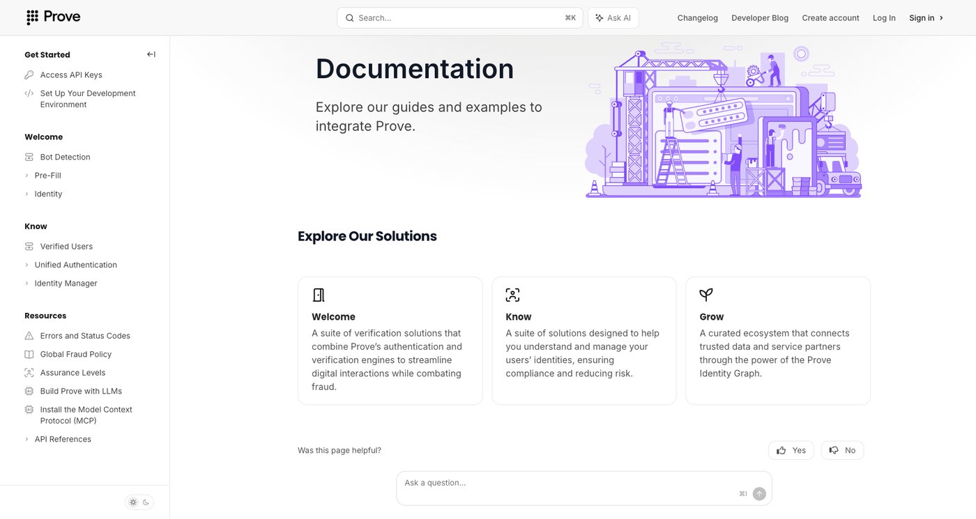 Prove Developer Portal